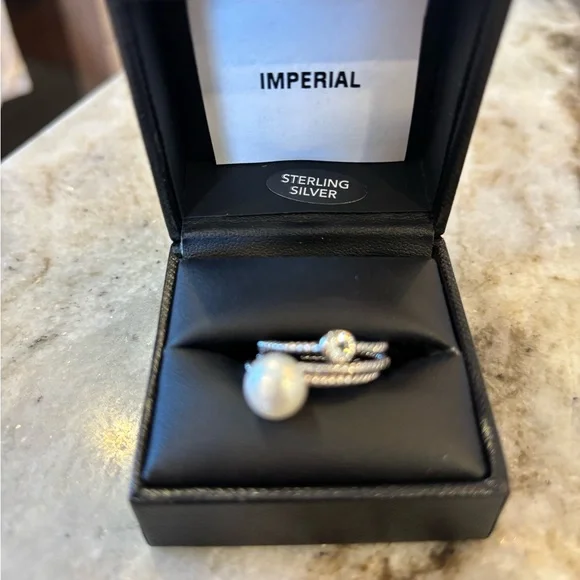 Imperial Sterling Silver Ring with White Pearl NWT - Picture 6 of 6